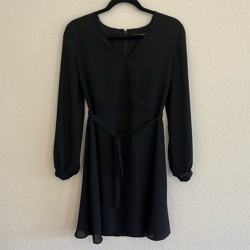 Banana Republic Little Black Wrap Dress